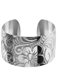 West Coast Jewelry Polished Flower Cuff Bracelet