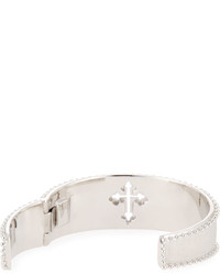 Jude Frances White Diamond Guinevere Cross Cuff Bracelet