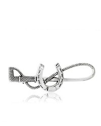 Bling Jewelry Horsewhip And Horseshoe Equestrian Brooch Pin 925 Sterling Silver