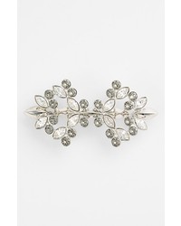 Givenchy Crystal Bowtie Brooch Black Diamond Multi Silver