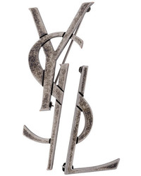 Saint Laurent Monogram Deconstructed Brooch Set Of Two