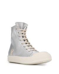 Rick Owens DRKSHDW Metallic Hi Top Trainers