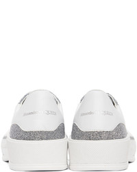 Alexander McQueen Silver Deck Lace Up Plimsoll Sneakers