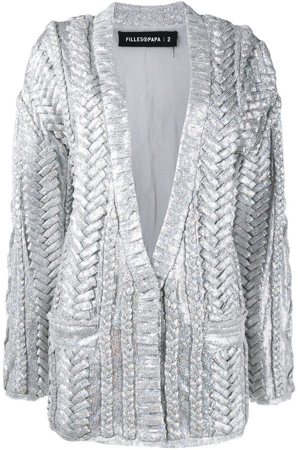 Silver Sequin Cardigan