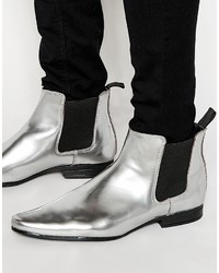 Silver Chelsea Boots