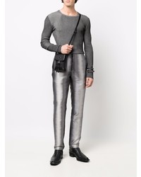 Diesel Metallic Effect Fitted Trousers