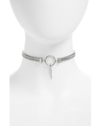 Luv Aj Hanging Spike Choker Necklace