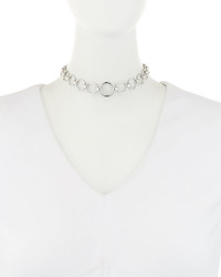 Lydell NYC Open Link Choker Necklace Silver