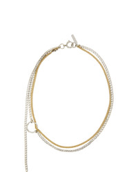 Justine Clenquet Silver And Gold Jane Choker