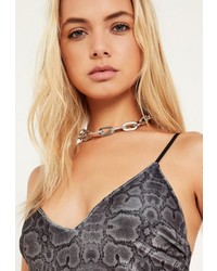 Missguided Silver Chain Link Choker Necklace