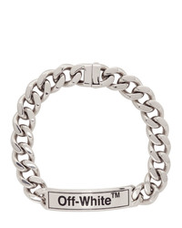 Off-White Silver Sweetheart Choker Necklace