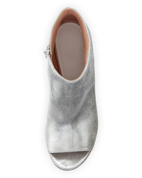 Maison Margiela Chunky Heel Open Toe Bootie Silvergray