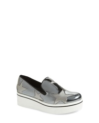 Silver Chunky Slip-on Sneakers