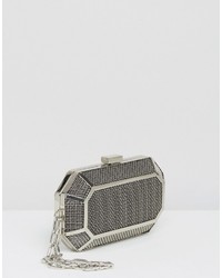 Asos Grid Box Clutch Bag With Chain Handle