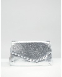Asos Asymmetric Metallic Clutch Bag