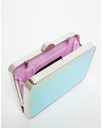 French Connection Box Clutch Bag In Mermaid