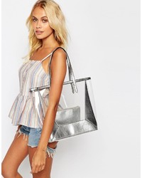 Asos Collection Clear Beach Bag With Removable Clutch
