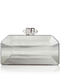 Judith Leiber Couture Faceted Box Clutch Silver