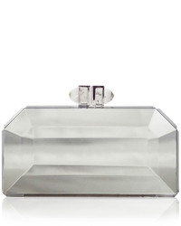 Judith Leiber Couture Faceted Box Clutch Silver