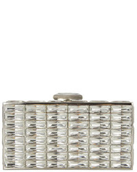 Judith Leiber Couture New Goddess Crystal Clutch Bag Silver