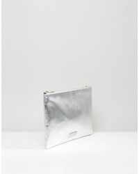 Carvela Metallic Clutch Bag With Optional Cross Body Strap