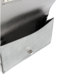 Casadei Metallic Twist Lock Clutch Bag