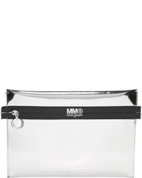 MM6 MAISON MARGIELA Silver Mirrored Faux Leather Pouch