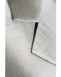 The Row Muedi Wool Blend Satin Coat Silver