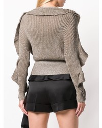 Chloé Cropped Ribbed Knit Sweater