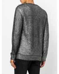 Balmain Metallic Ribbed Sweater