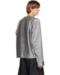 Dries Van Noten Silver Glitter Sweater