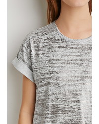Forever 21 Contemporary Metallic Brushed Tee