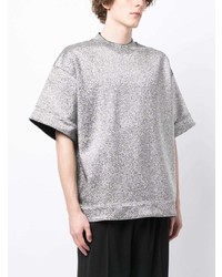 Jil Sander Metallic Glitter Short Sleeved T Shirt