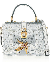 Dolce & Gabbana Dolce Mirrored Plexiglas Shoulder Bag Silver