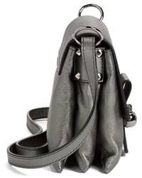 Alexander McQueen Small Twin Skull Metallic Flap Shoulder Bag Metallic