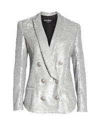 Silver Double Breasted Blazer