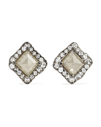 Kimberly Mcdonald 18 Karat Blackened White Gold Diamond Earrings