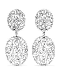 Buccellati 18 Karat White Gold Diamond Earrings