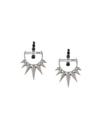 Elise Dray 18kt Gold And Diamond Drop Spiked Earrings