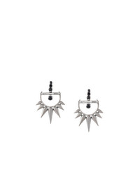 Elise Dray 18kt Gold And Diamond Drop Spiked Earrings