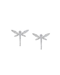 Anapsara 18kt Gold Dragonfly Diamond Stud Earrings