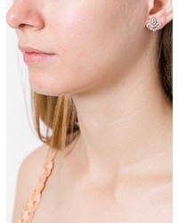 Elise Dray 18kt Gold Fleur De Lys Diamond Stud Earrings