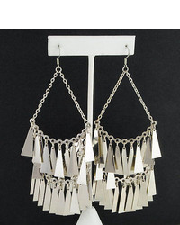 5 Silver Ep Hollywood In Crowd Chandelier Earrings By Guess