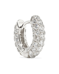 Maria Tash 65mm 18 Karat White Gold Diamond Hoop Earring