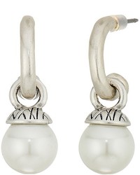 The Sak 8mm Pearl Hoop Drop Earrings Earring