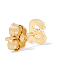 STONE AND STRAND Alphabet 14 Karat Gold Diamond Earring
