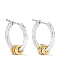 Spinelli Kilcollin Ara Sterling Silver 18 Karat Gold And Diamond Hoop Earrings