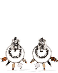 Dannijo Brigid Oxidized Silver Plated Swarovski Crystal Earrings One Size