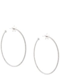 Carolina Bucci 18kt White Gold Superstellar Sparkly And Shiny Star Hoop Earrings