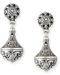 Konstantino Carved Sterling Silver Drop Earrings